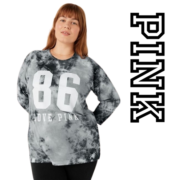 Victoria's Secret Pink- Cotton Sleeve Baseball T-Shirt - XXLarge - Picture 2 of 3